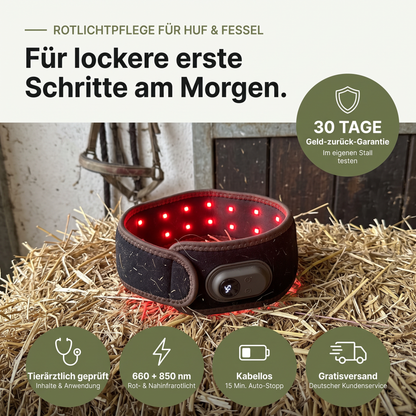 Lumivo – Rotlicht-Manschette für Huf & Fessel